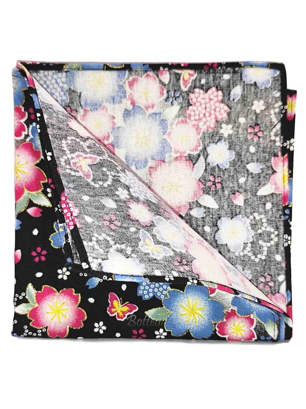 Furoshiki motivo sakura (53x53cm) nero