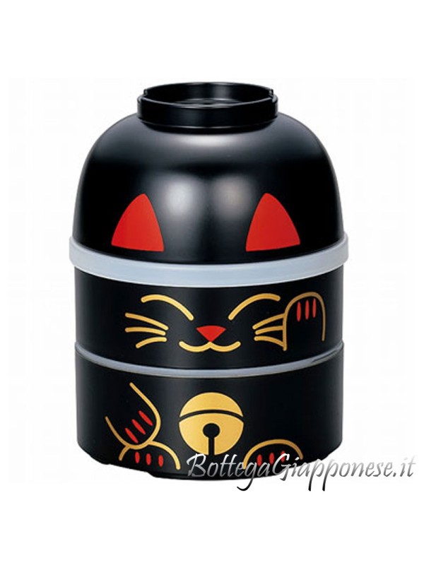 Bento maneki neko nero Grande