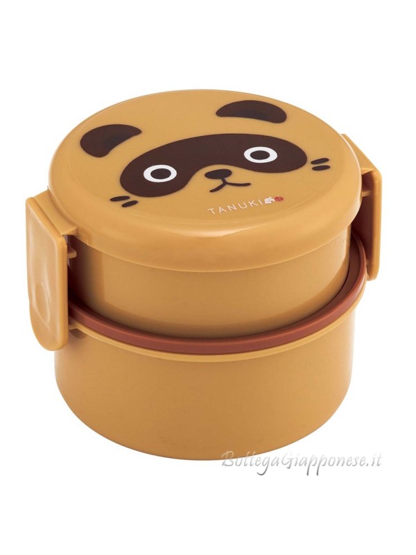 Bento rotondo piccolo 2 strati Tanuki