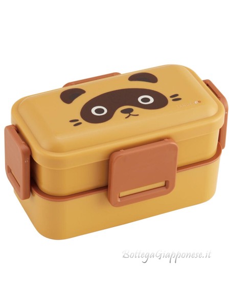 Bento tanuki face due contenitori