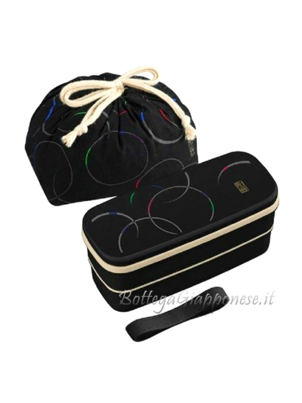 Bento completo di borsa e bacchette set Cerchi