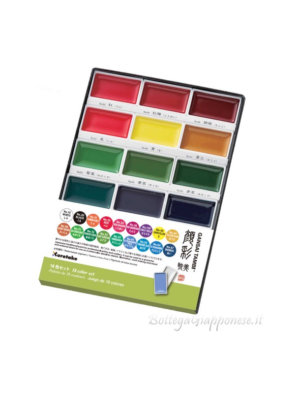 Tavolozza di 18 colori zig gansai Tambi Kuretake