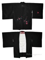 Haori giacca kimono seta ricamo rilievo