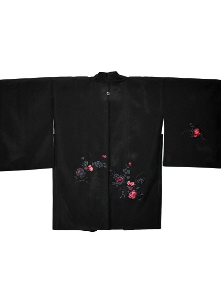 Haori giacca kimono seta ricamo rilievo