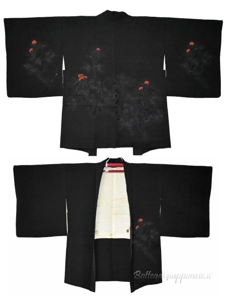 Haori giacca kimono seta disegno damascato