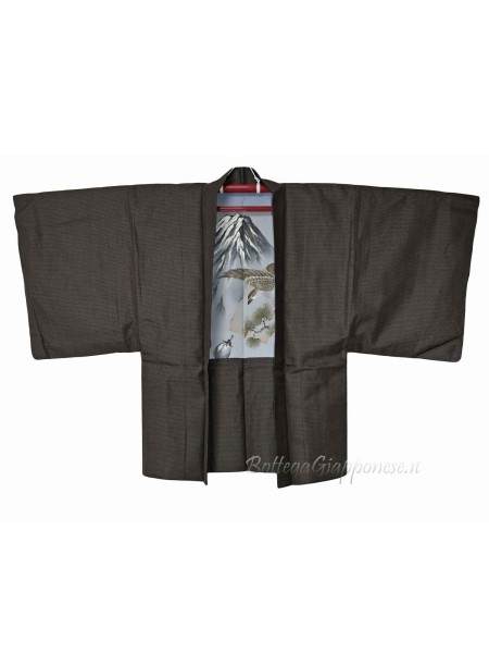 Haori giacca kimono uomo seta falco