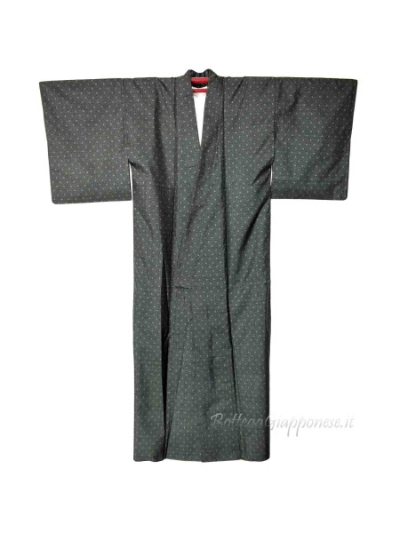 Komon kimono seta punti e quadri