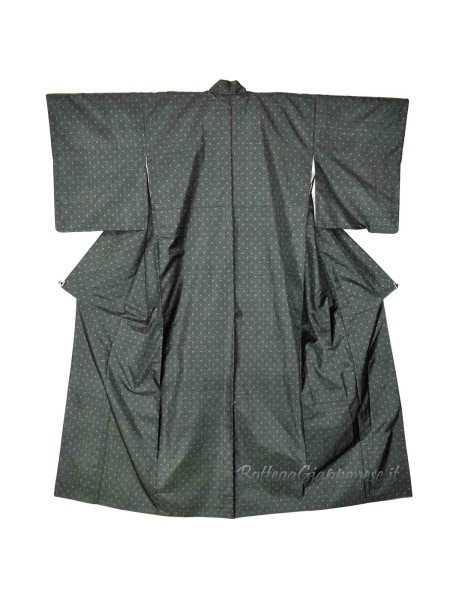 Komon kimono seta punti e quadri