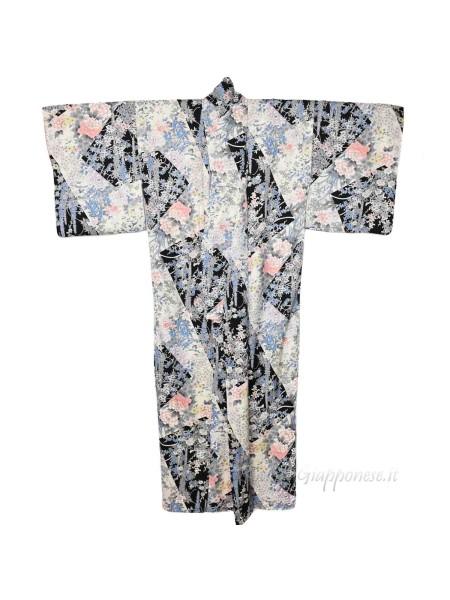 Komon kimono con disegno multifloreale