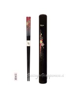 Hashi bacchette con custodia set yuzen rosso