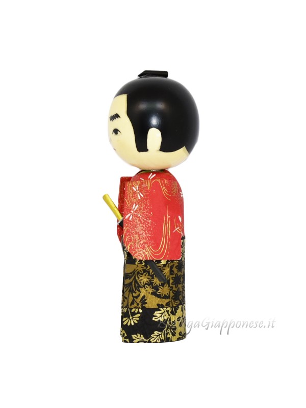 Kokeshi giovane samurai wakasamurai giapponese