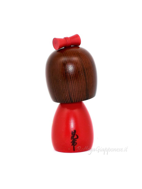 Kokeshi Ume komachi kimono rosso