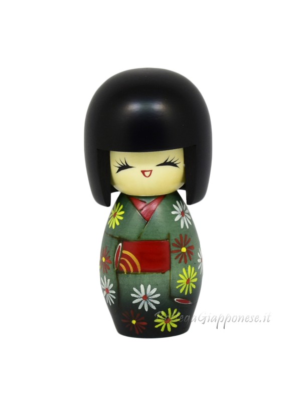 Kokeshi bambola Hanafubuki pioggia di fiori