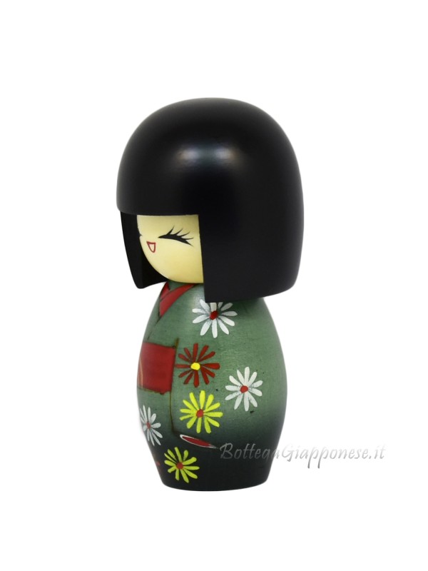 Kokeshi bambola Hanafubuki pioggia di fiori