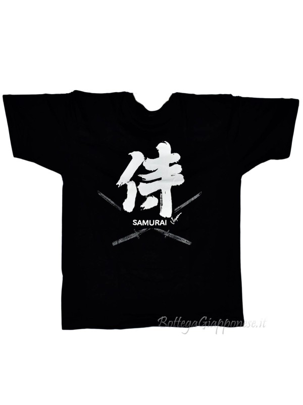 Tshirt samurai sword Japan nero