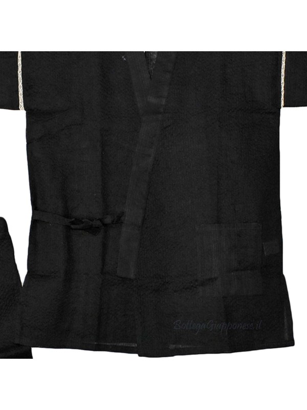 Jinbei completo giacca e pantalone nero